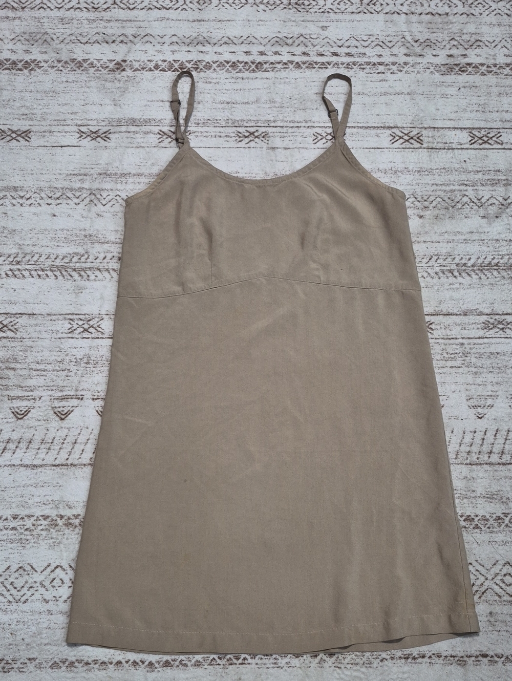 Club Monaco Taupe Silk Chemise Cami Slip Dress